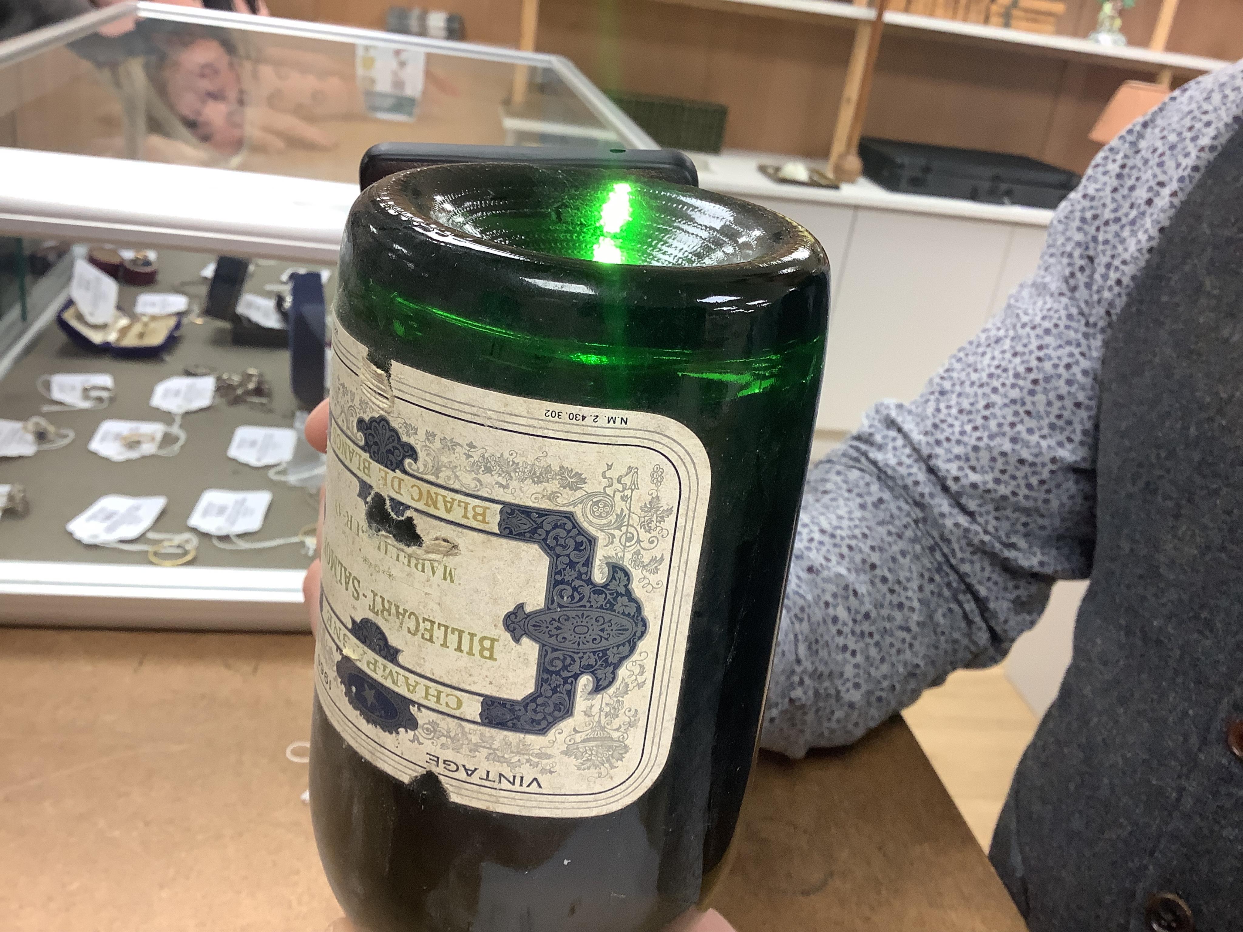 A 1966 Billecart-Salmon bottle of champagne. Condition - good.